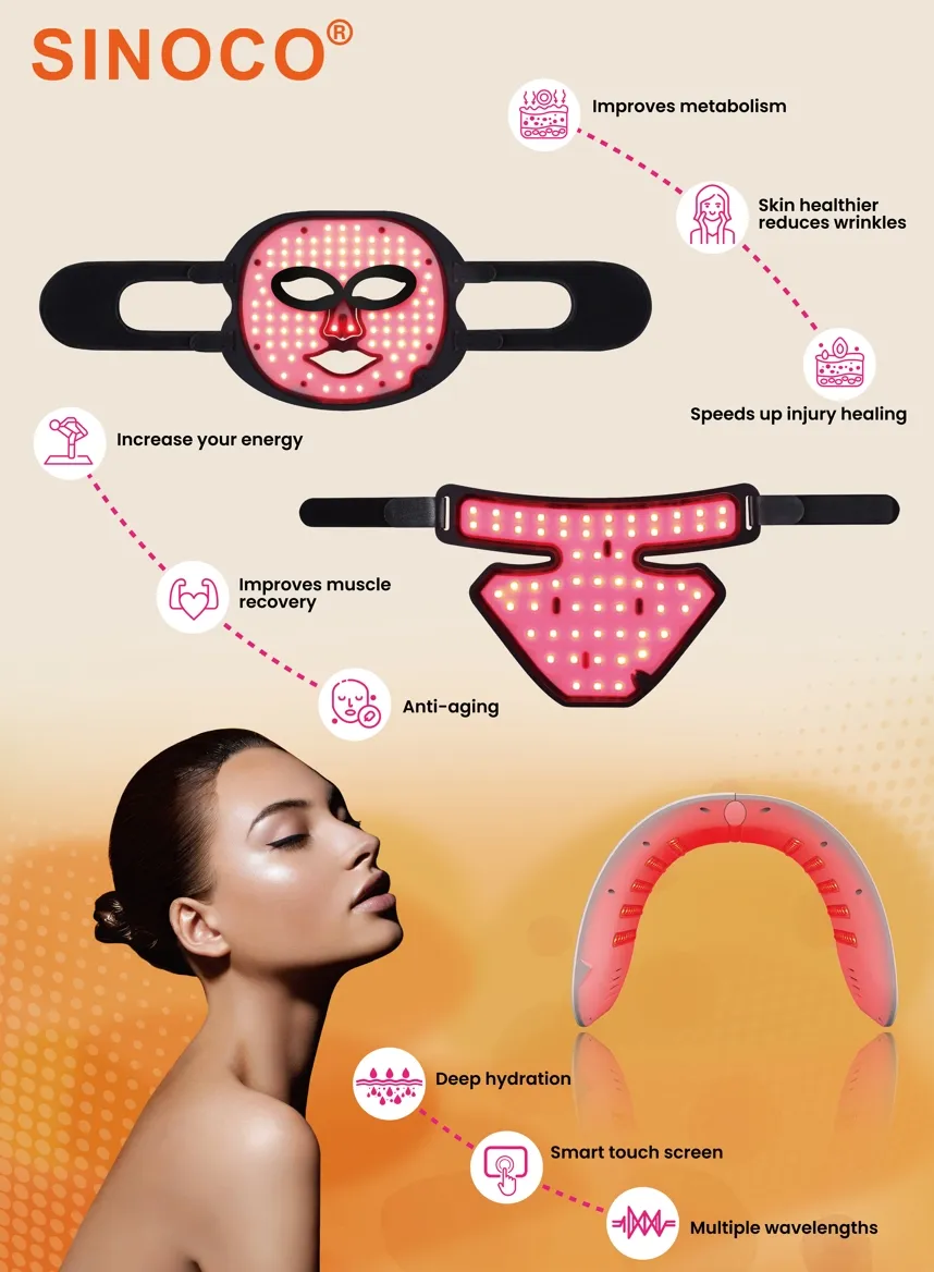 LED Facial Beauty Mask for Home Use Red Light Therapy for Face Skin Rejuvenation &Tightening - Image 6